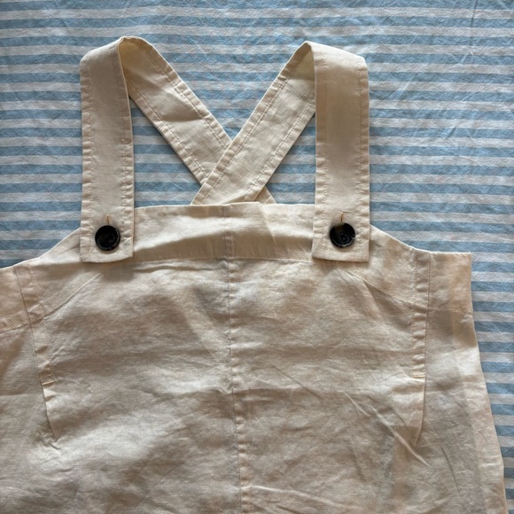 Everlane 100% Linen The Apron Linen Tank Top In Cream Canvas Size US 8 NWOT - Picture 8 of 13